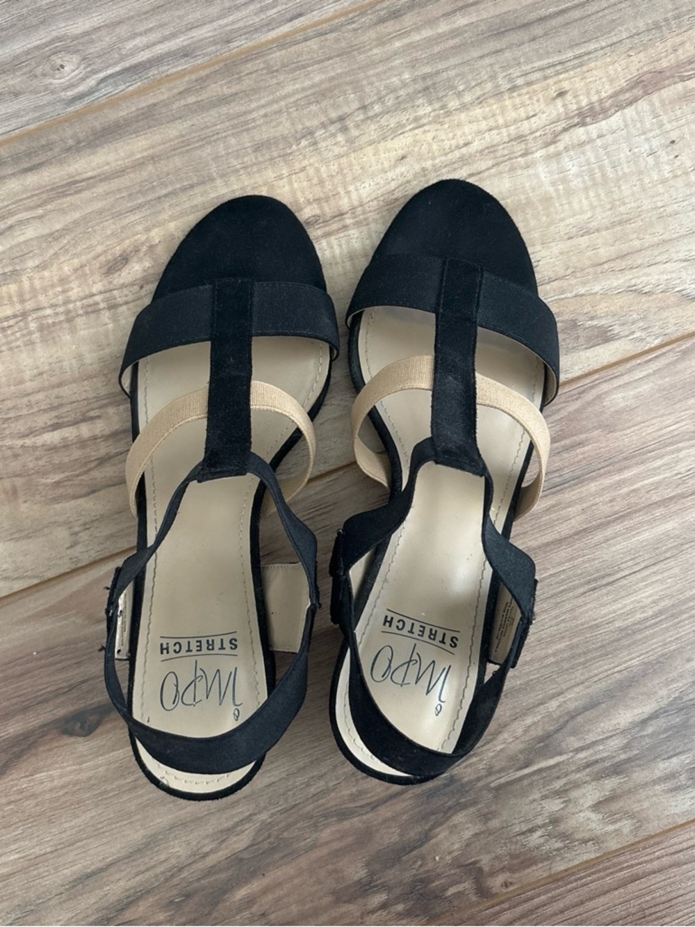Black Suede Strappy Heels
